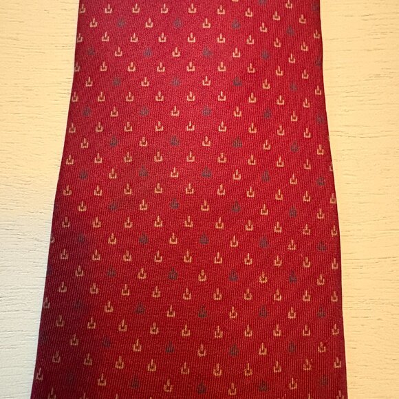 YSL Maroon Silk Tie - Picture 3 of 4